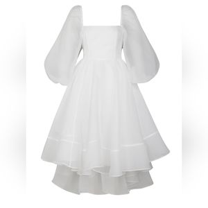 Ivory Angel Mini Bustle Dress
